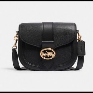 NWT Coach Georgie leather Saddle Bag/crossbody